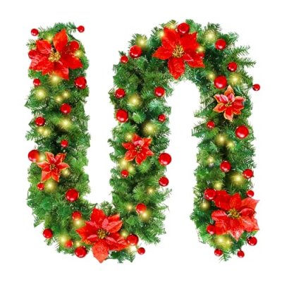 Pre-Lit Christmas Garland