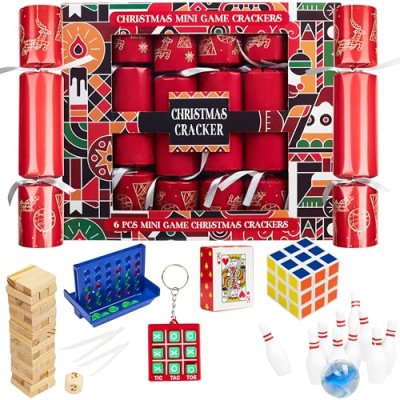 KreativeKraft Christmas Crackers Pack of 6, Mini…