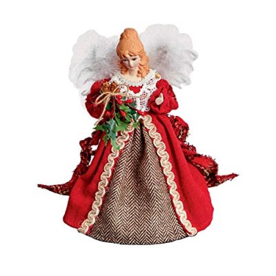 Premier CHRISTMAS ANGEL TREE TOPPER - Red Dress…