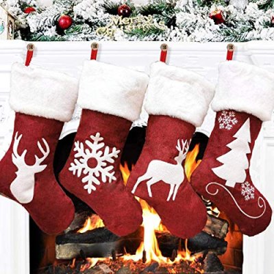 Dremisland Large Christmas Stocking Set of 4, 18…