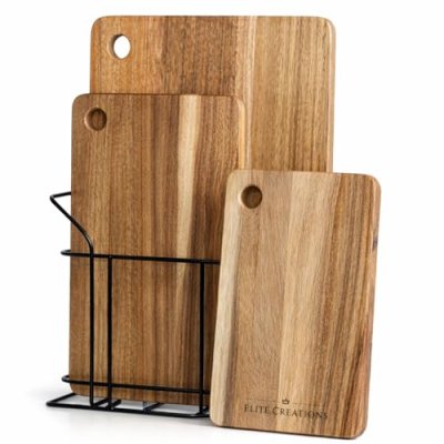 Premium Acacia Wood Chopping Board Set - 3 Thick…