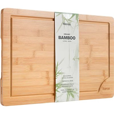 Premium Organic Bamboo Wooden Chopping Board by…