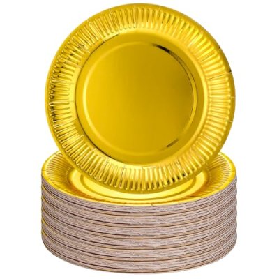 GSrenyu Gold Paper Plates