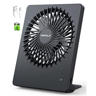 TriPole USB Desk Fan, Rechargeable Table Fan