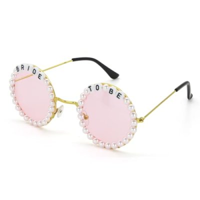 Bride To Be Sunglasses Round Frame Pearl…