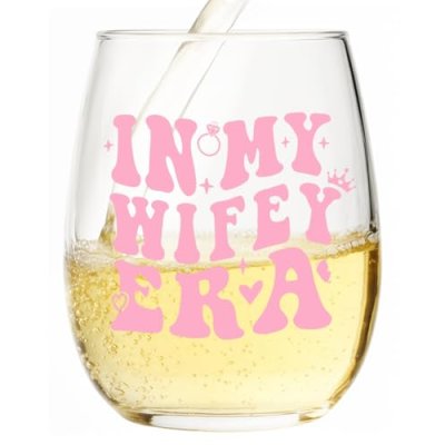 Bride to Be Gifts - in My Wifey Era Wine Glass,…