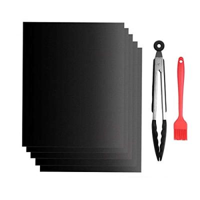 GOFRIEND BBQ Grill Mat Set with Free Tongs and Brush