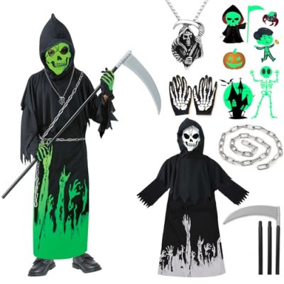 YADODO Grim Reaper Costume Kids Boys 4-5 5-6 with…