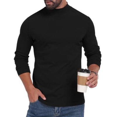 PrinStory Men's Turtleneck