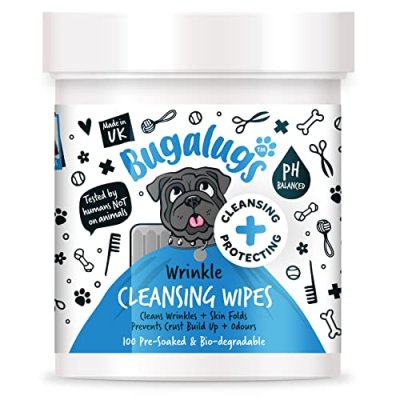 BUGALUGS Wrinkle Dog Wipes - 100 Biodegradable