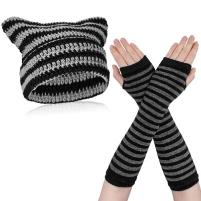 Friusate Cat Beanie Set