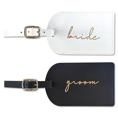 GroomBrideGifts Mr and Mrs Luggage Tags, Bridal…