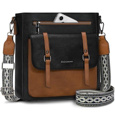 RAINSMORE Cross Body Bag Women Soft PU Leather…