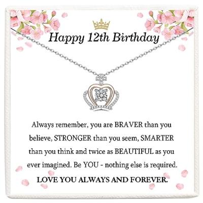 VOSAP Crown Necklace for Girls