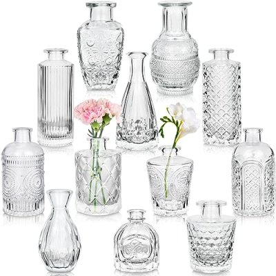 Artcome Small Glass Bud Vase for Home Wedding…