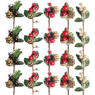 Artificial Pine Cones & Berries