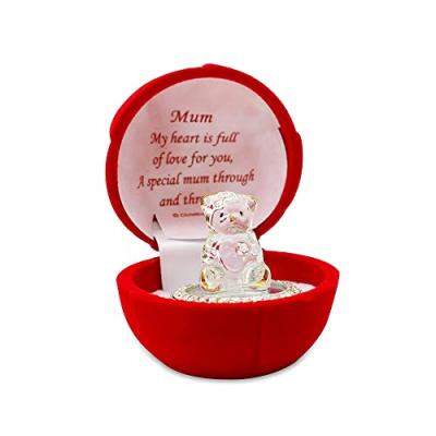 Crystal Glass Teddy Bear for Mum