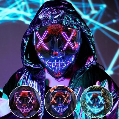 Jsdoin LED Halloween Mask