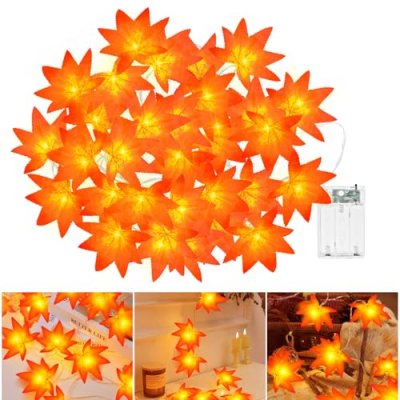 Cshare Maple Leaves Fairy Lights