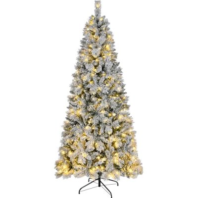 Asinse Pre-Lit Snow Flocked Christmas Tree
