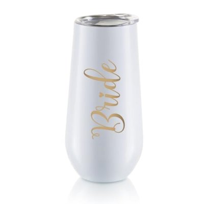 NUPTIO Stemless Champagne Flute Bride: Tumbler…