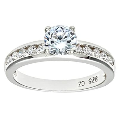 Sterling Silver 1.00ct Solitaire Engagement Ring …