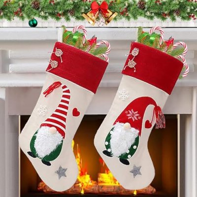 Steviieden Christmas Stockings, 2Pack 3D Adorable…