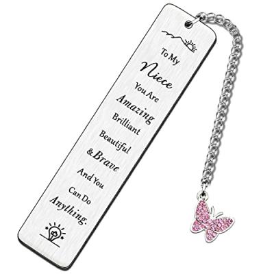 HULALA to My Niece Bookmark Gifts for Women Girls