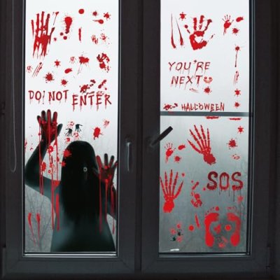 Etopgo Halloween Window Stickers