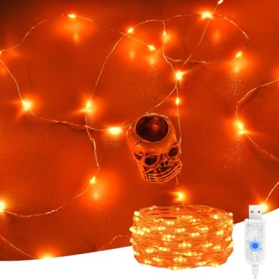 Etopgo USB Orange Fairy Lights,5M/16Ft 50 LED…