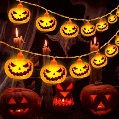 Etopgo Pumpkin String Lights, 3M / 20 LED Battery…