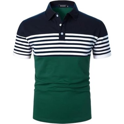 YCUEUST Striped Polo Shirt
