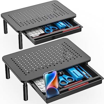 WALI Dual Monitor Stand with Storage