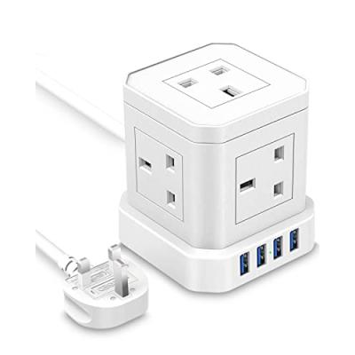Tuare Cube Extension Lead with USB and AC Ports