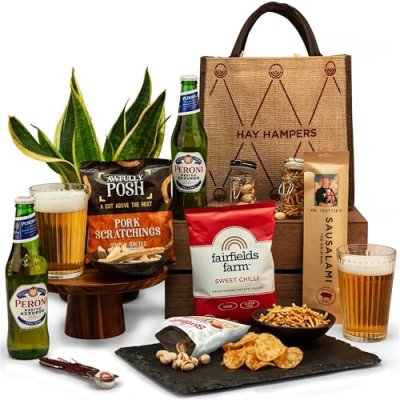 Pub Snacks Gift Hamper with Peroni Lager