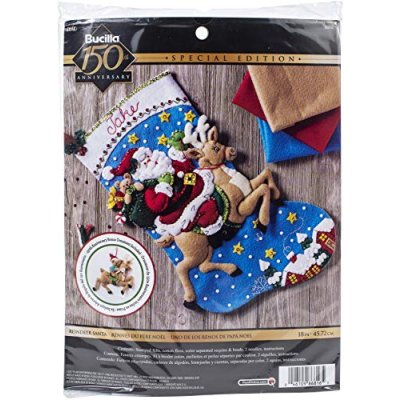 Bucilla Felt Stocking Kit Reindeer, Multicolour,…