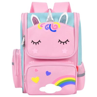 Aucuu Girls' Backpack, Cute Unicorn School Bags,…