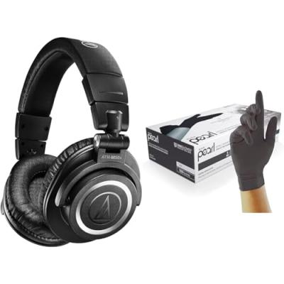 Audio-Technica Wireless Headphone & Unigloves Nitrile Examination Gloves