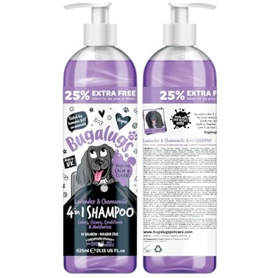 Bugalugs Lavender & Chamomile 4-in-1 Dog Shampoo…