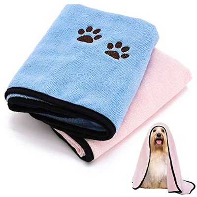 TAIYUNWEI Quick Dry Dog Towel, 2 PIECES Pet…