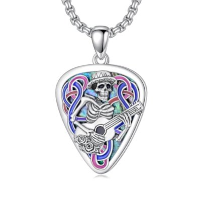 HUKKUN Guitar Skeleton Necklace