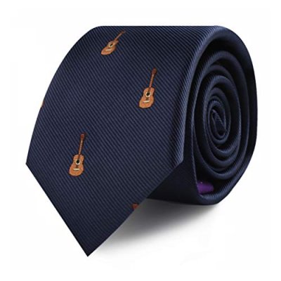 AUSCUFFLINKS Guitar Player Necktie