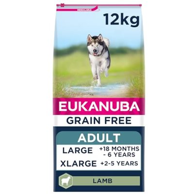 Eukanuba Grain Free Adult Large Dry Dog Food Lamb…