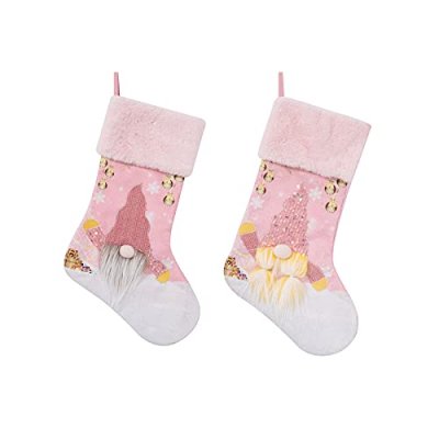 Gukasxi Pink Christmas Stockings 2 Pieces,18.7…