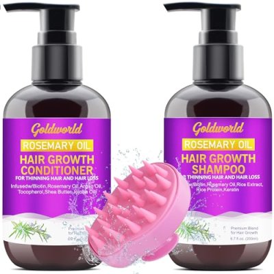 Sulphate Free Rosemary Oil Biotin Shampoo w/Scalp…