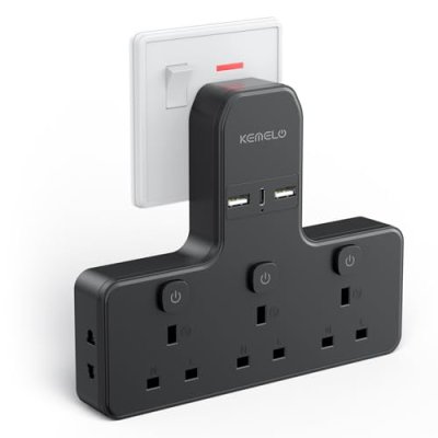 Multi Plug Adapter with USB and Switches