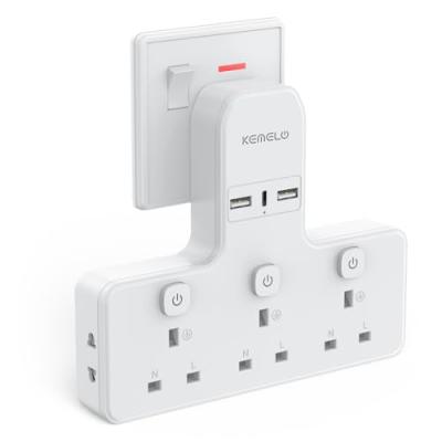 UK Multi Plug Adapter with USB Ports
