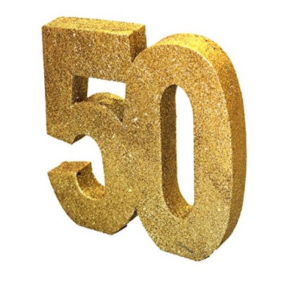 Number 50 Glitter Table Decoration Gold| Table…