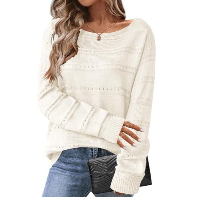HOTOUCH Jumpers for Women UK Trendy Fall Hollow…