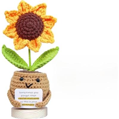 Sunflower Crochet Doll & Inspirational Card